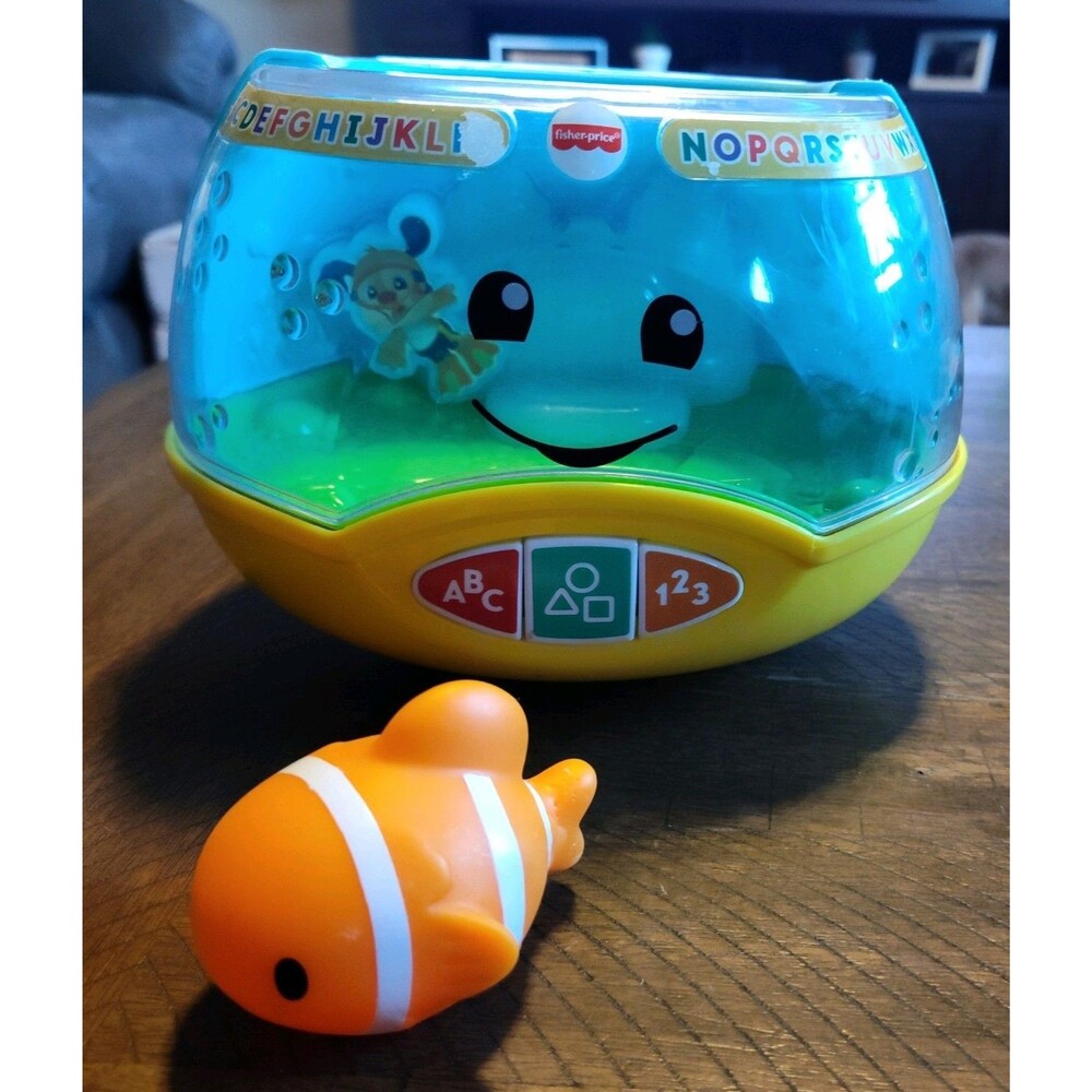 Fisher Price Ocean Wonders Fish Bowl Aquarium Colors Shapes Numbers Fish~1 fish
